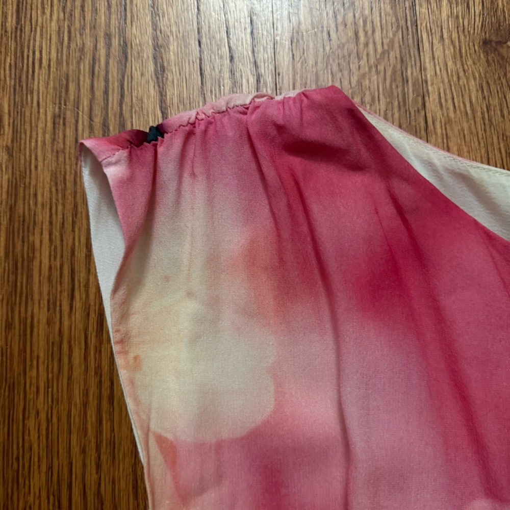 Alice + Olivia Cherry blossom watercolor sleeveless silk dress - Picture 5 of 13